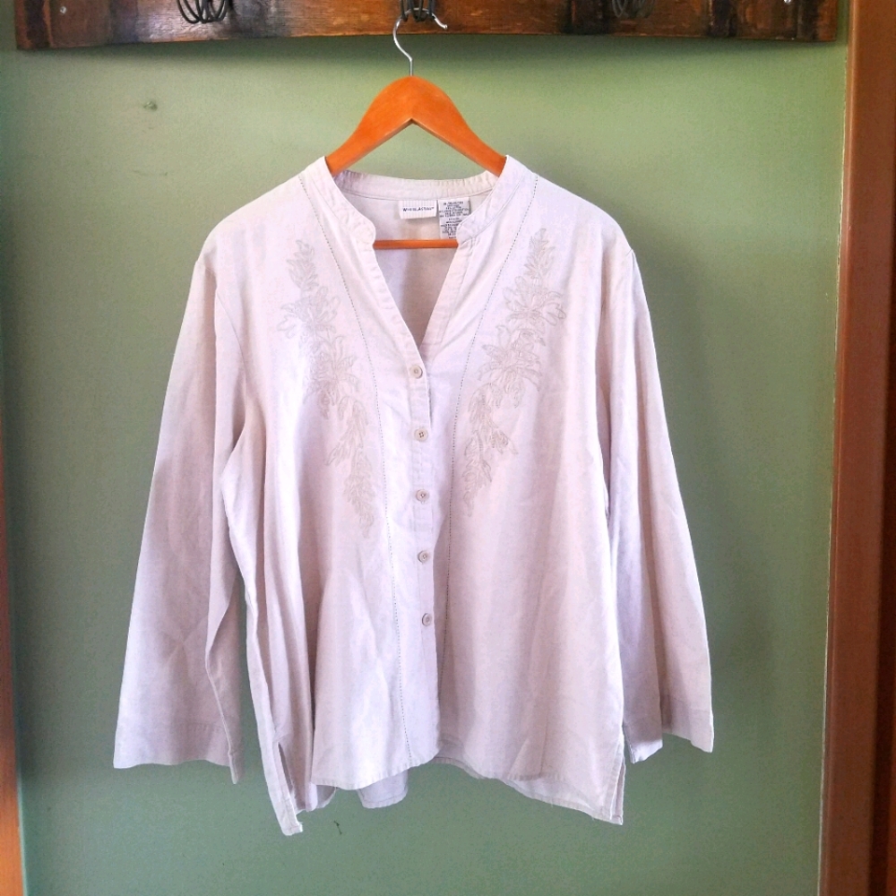 White Stag button up linen tunic